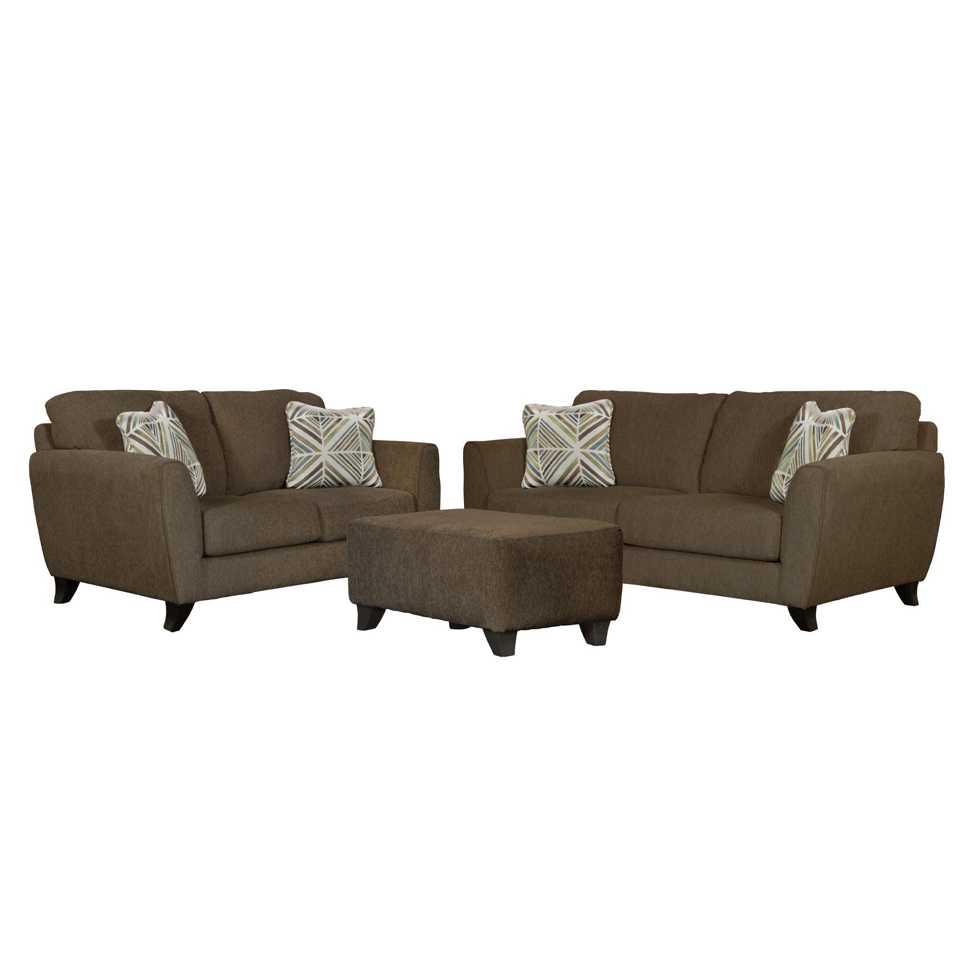 Rent to Own Jackson Alyssa Pebble 3 Piece Sofa, Loveseat and Cocktail